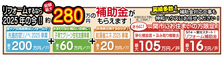 リフォーム補助金2025